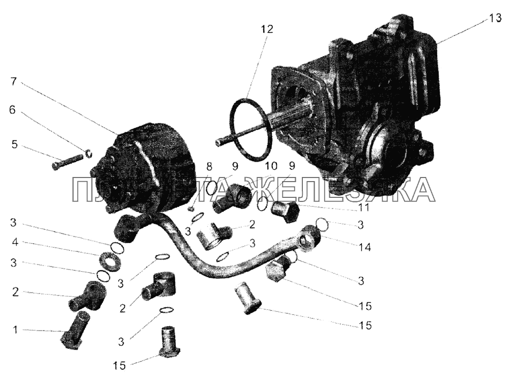 Механизм рулевой с распределителем МАЗ-107